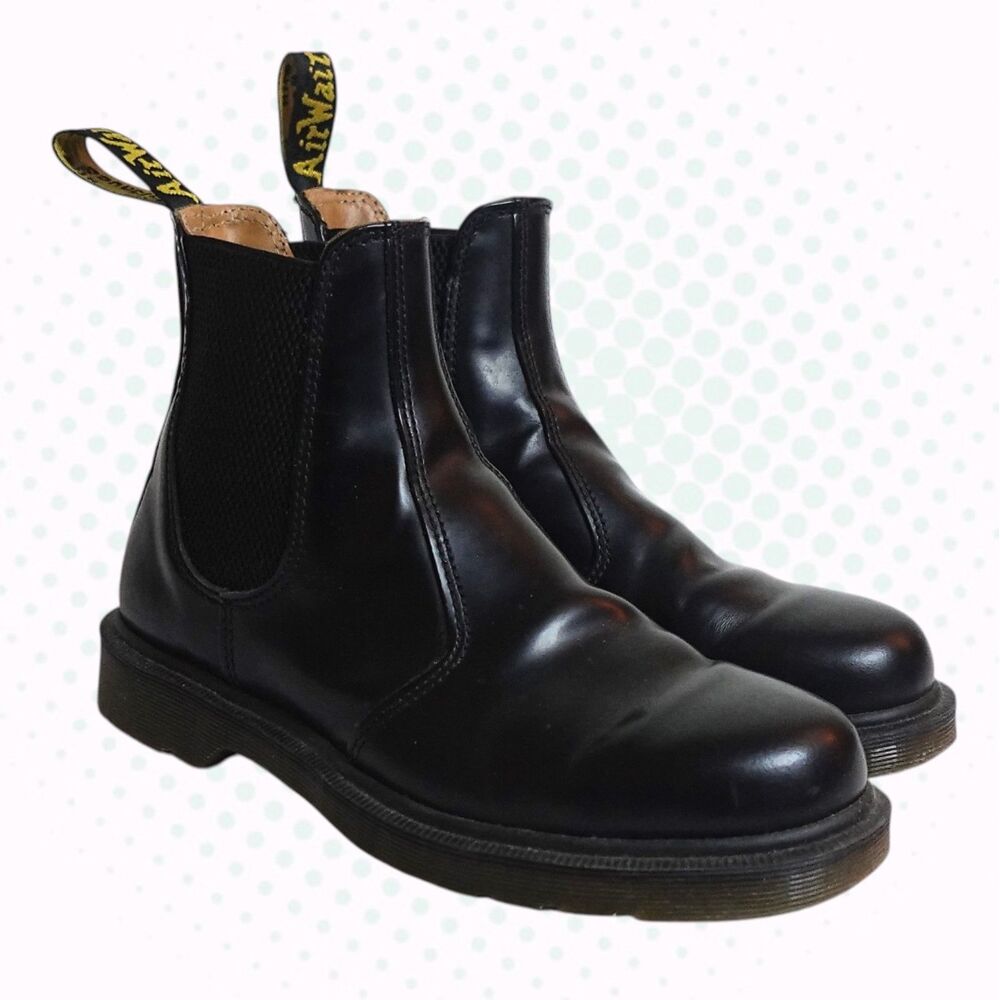 Dr. Martens All Black Leather Chelsea Ankle Boots Women's Size UK 6/US 8.5